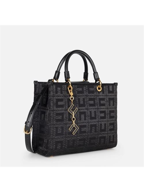 Shopper in tessuto jacquard con charms ELISABETTA FRANCHI | BS59A47E247E2110